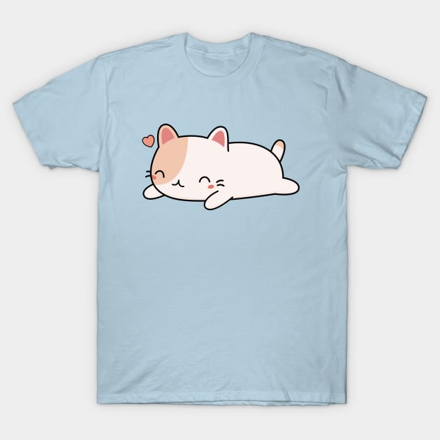 Super Lazy Kawaii Cat T-Shirt by happinessinatee